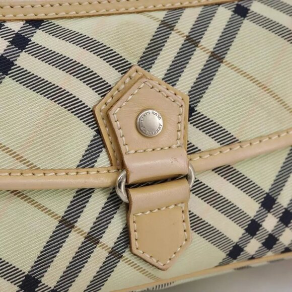 BURBERRY Nova Check Blue Label Shoulder Bag Canvas Peppermint Auth - Picture 8 of 16